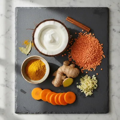 Curry Lentil Soup: Quick 30 Minute Meal - ingredients preparation