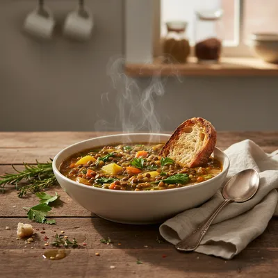 Easy Lentil Vegetable Soup Recipe