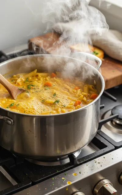 Italian Penicillin Soup for Comfort and Healing - cooking process
