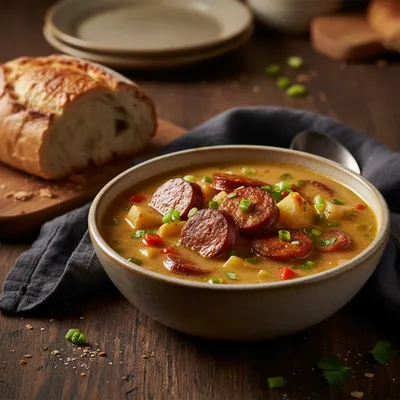Cajun Potato Soup with Andouille Sausage