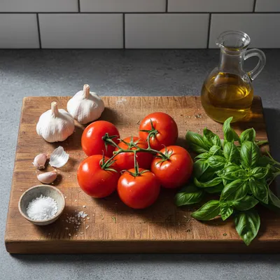 Roasted Tomato Soup Recipe for a Cozy Meal - ingredients preparation