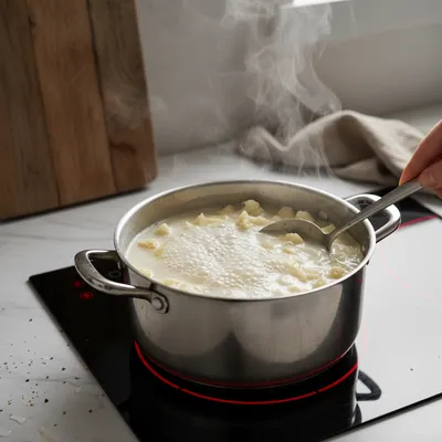 Quick Cauliflower Soup - cooking process