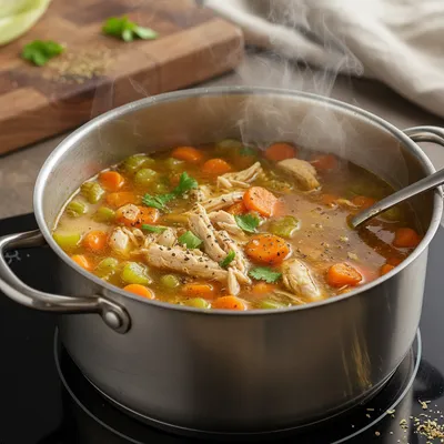 Best Homemade Chicken Soup Recipe for Dinner - cooking process