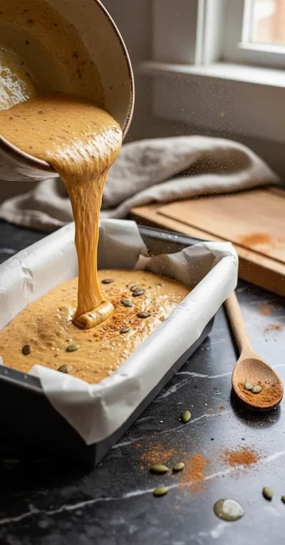 Easy No-Knead Pumpkin Bread Recipe - cooking process
