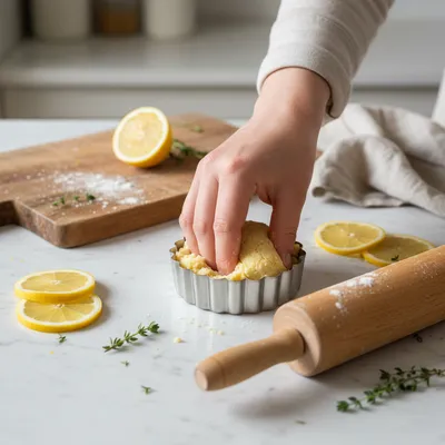 Lemon Shortbread Cookies Recipe - cooking process