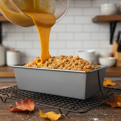 Best Pumpkin Bread Recipe With Cinnamon Crumble - cooking process