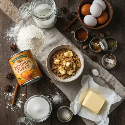 Easy Pumpkin Bread With Crumb Topping Recipe - ingredients preparation
