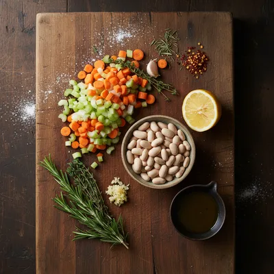 Tuscan White Bean Soup Recipe - Easy & Healthy - ingredients preparation