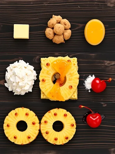 Pineapple Upside-Down Cookies – Fun Classic Twist - ingredients preparation