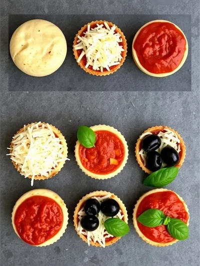 Pizza Cupcakes Recipe - ingredients preparation