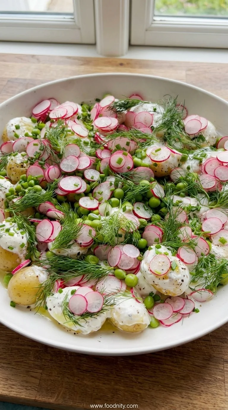 Potato Salad with Radishes and New Potatoes - feature image