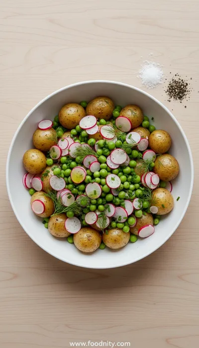 Potato Salad with Radishes and New Potatoes - cooking process