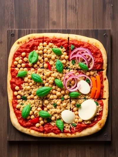 Quinoa Chickpea Pizza – High Protein Plant‑Based Recipe - ingredients preparation