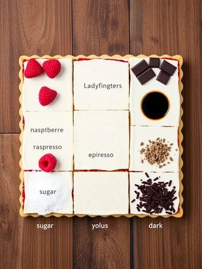 Raspberry Tiramisu - ingredients preparation