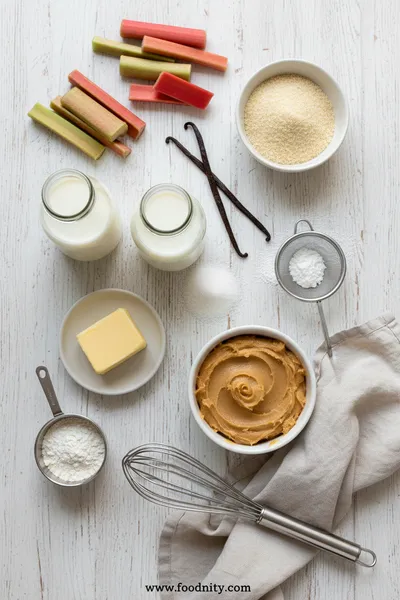 Rhubarb Almond Ice Cream with Frangipane - cooking process