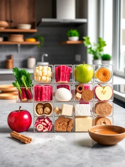 Flavorful Rhubarb Applesauce - ingredients preparation