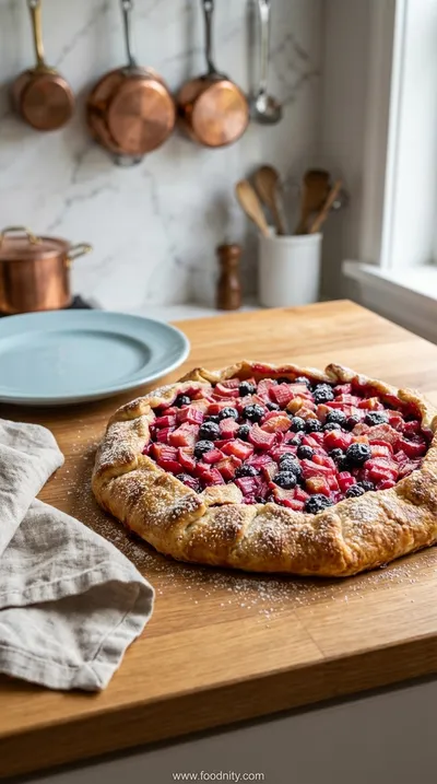 Rhubarb Blueberry Galette Recipe