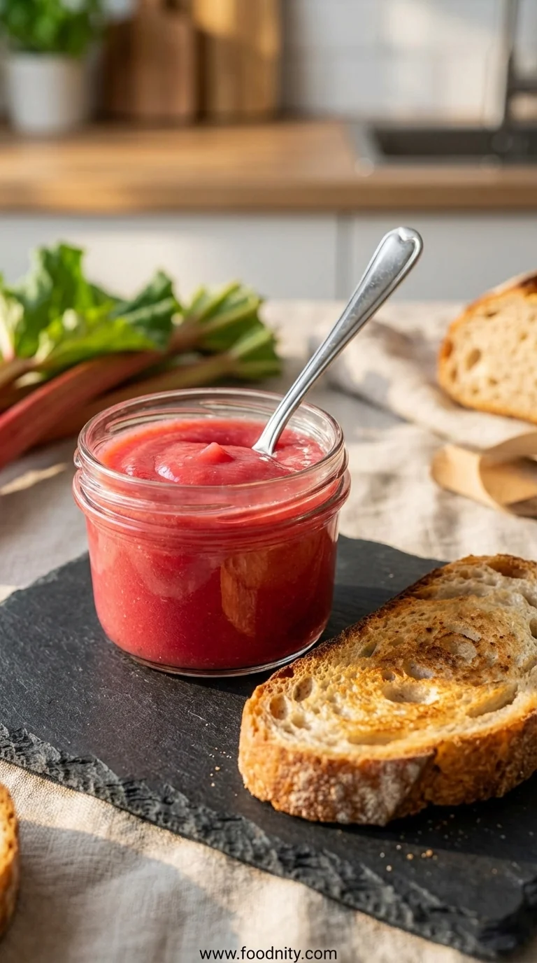Simple Rhubarb Butter – Perfect for Toast - feature image