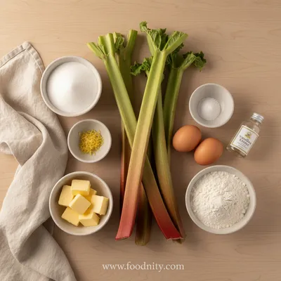 Classic Rhubarb Cake – Traditional Norwegian Recipe - cooking process