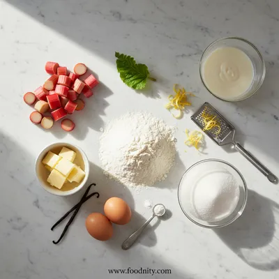 Delicious Rhubarb Cake Recipe - cooking process