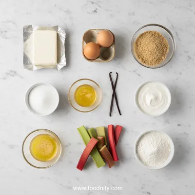 Rhubarb Cheesecake - Creamy Tangy Dessert - cooking process