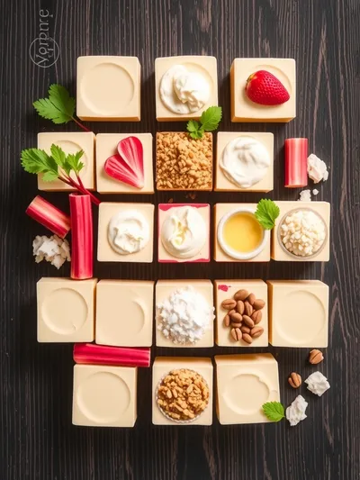 Rhubarb Cheesecake Creams - ingredients preparation