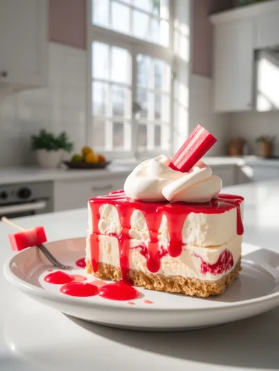 Rhubarb Cheesecake Creams