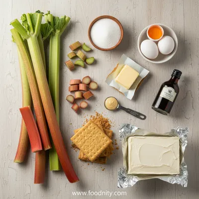 Rhubarb Cheesecake – Creamy Tangy Dessert - cooking process