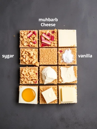 Rhubarb Cheesecake Squares Recipe - ingredients preparation