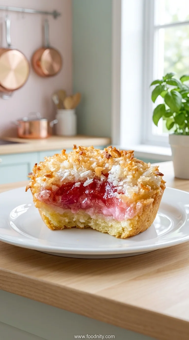 Rhubarb Coconut Macaroon Tarts - feature image