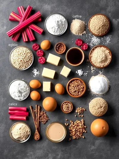 Rhubarb Coffee Cake Recipe - ingredients preparation