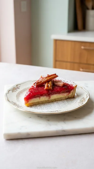 Rhubarb Cream Tart – Light & Luscious
