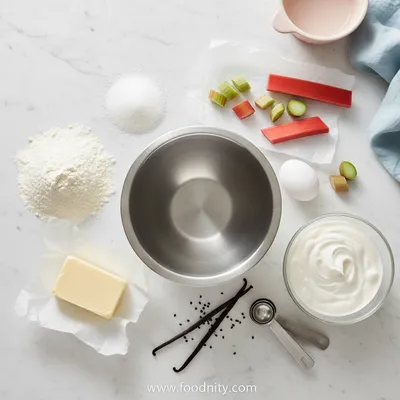 Rhubarb Cream Tart – Light & Luscious - cooking process