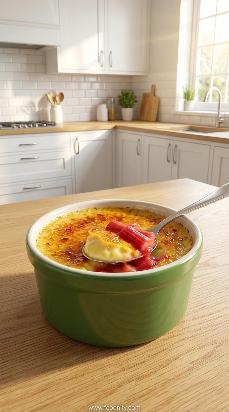 Rhubarb Crème Brûlée - feature image