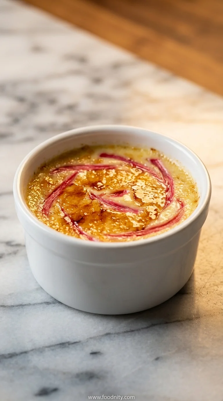 Rhubarb Crème Brûlée - feature image