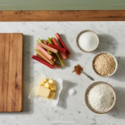 Easy Rhubarb Crisp - cooking process