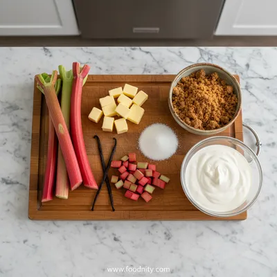 Rhubarb Crumble Ice Cream – Homemade Delight - cooking process