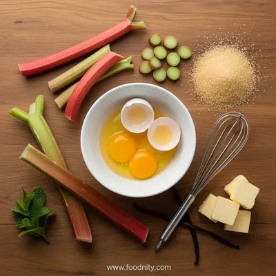 Easy Rhubarb Curd - cooking process