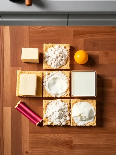 Rhubarb Custard Bars – Sweet Spring Treat - ingredients preparation