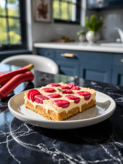 Rhubarb Custard Bars – Sweet Spring Treat - cooking process