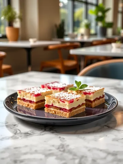 Rhubarb Custard Dessert Bars - cooking process