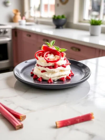 Rhubarb Fluff - ready to serve