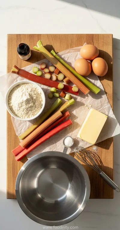 Rhubarb Frangipane Tart – Sweet Almond Cream - cooking process