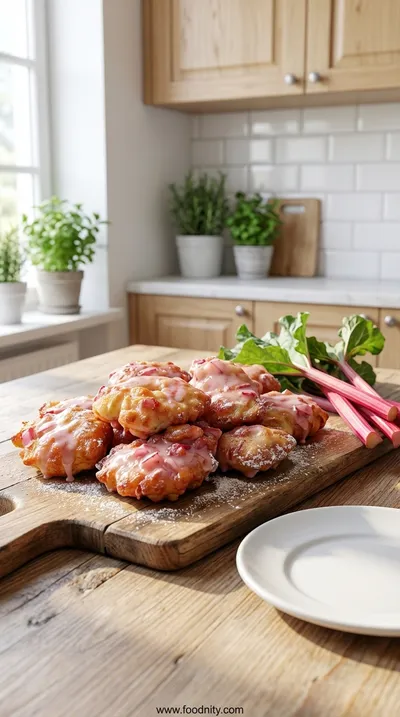 Rhubarb Fritters – Sweet & Tangy Dessert