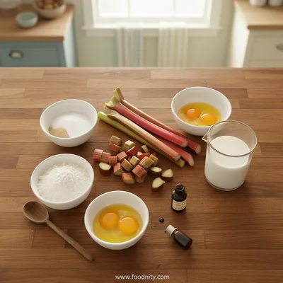 Rhubarb Fritters – Sweet & Tangy Dessert - cooking process