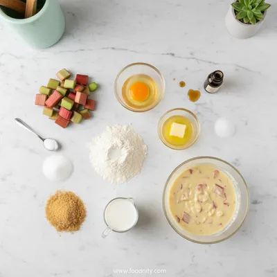 Rhubarb Fritters – Sweet & Tangy Dessert - cooking process