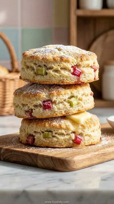 Rhubarb Scones – Light & Fluffy