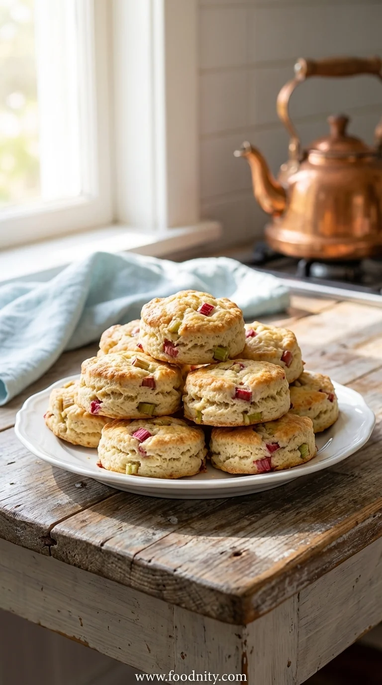 Rhubarb Scones – Light And Fluffy Summer Treat - feature image
