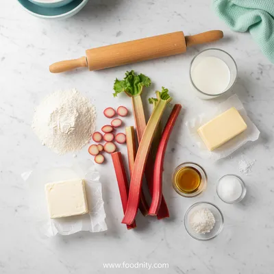 Rhubarb Scones – Light & Fluffy - cooking process