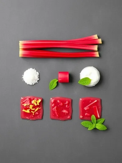 Rhubarb Sorbet Recipe - ingredients preparation